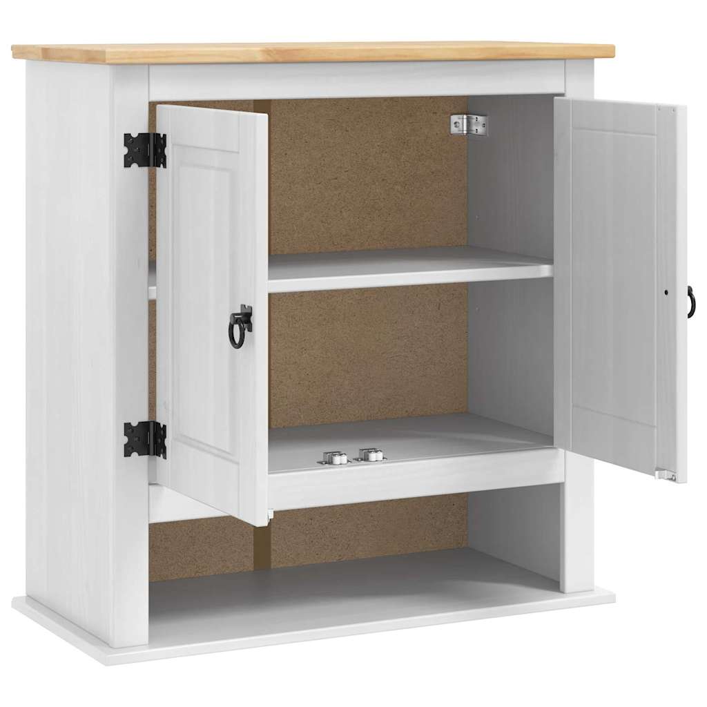 vidaXL Wall Cabinet Corona White 70 x 33 x 71.5 cm Solid Pine Wood