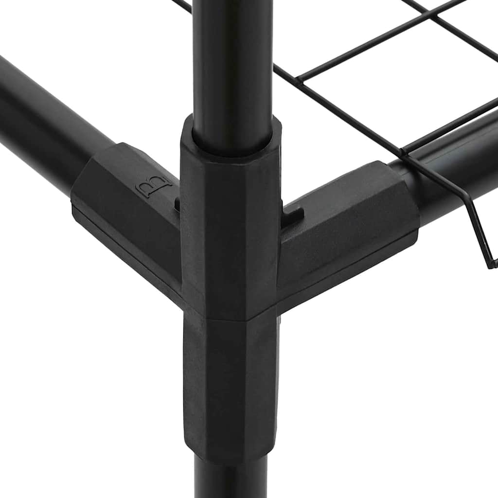 vidaXL 3-Tier Plant Stand Black 400 x 32 x 104 cm Steel
