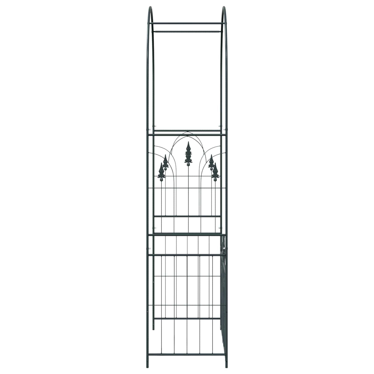 vidaXL Tuinboog met slot Zwart 102 x 50 x 218 cm