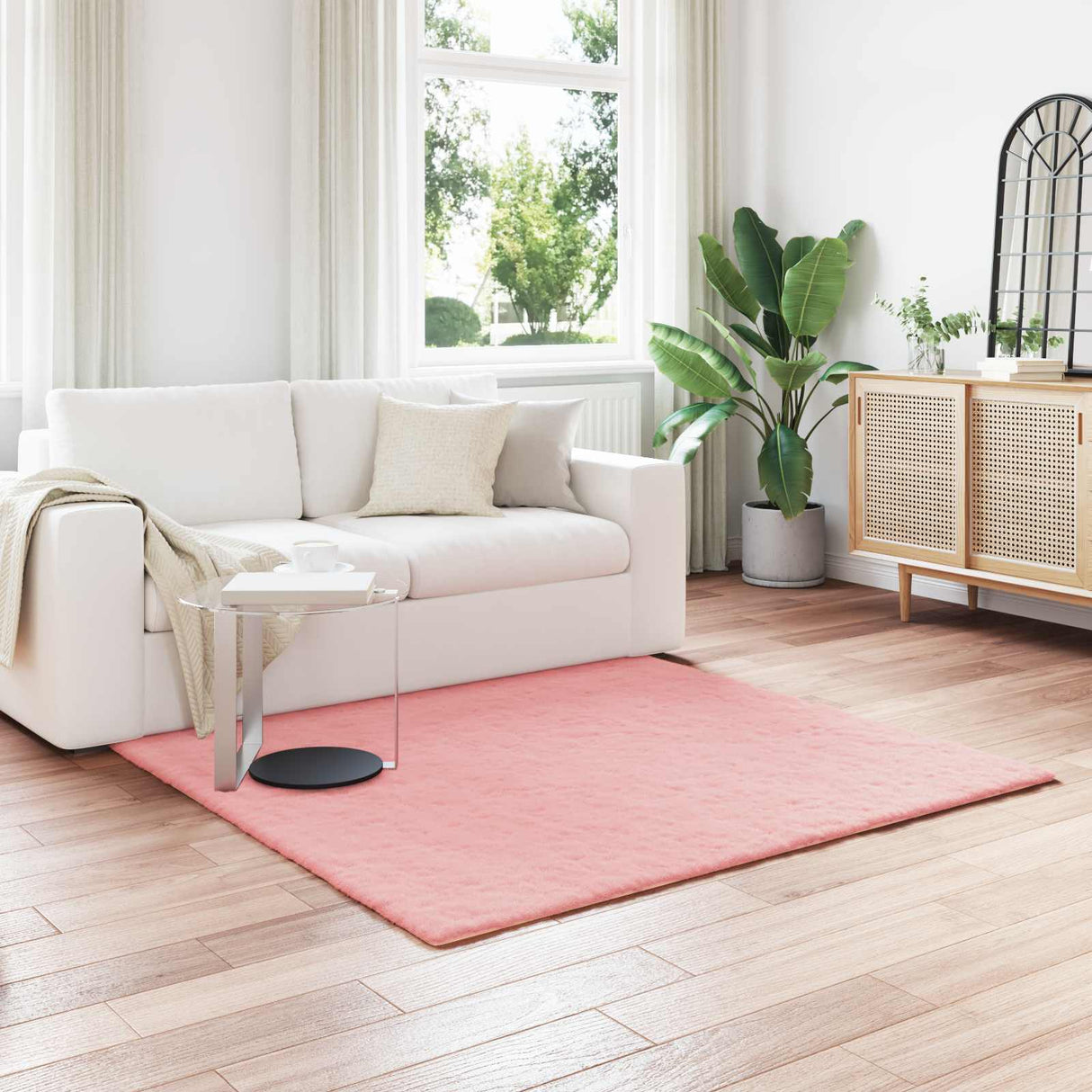 vidaXL Antislip neplamellen schapenvacht tapijt Olite Wit 60 x 110 cm
