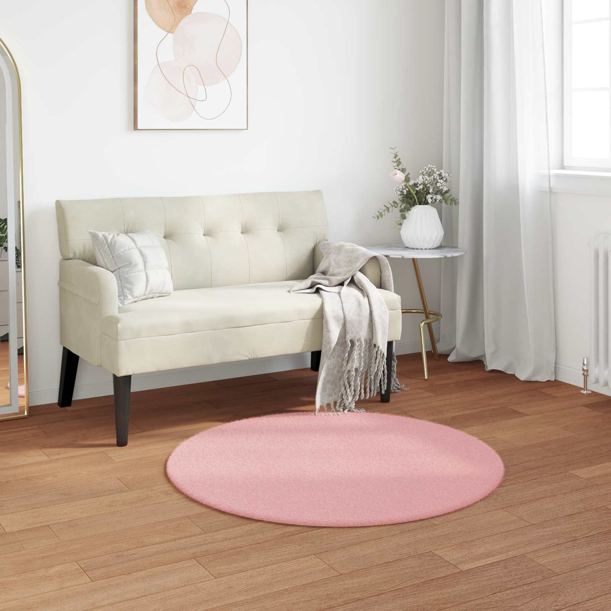 vidaXL Antislip neplamellen schapenvacht tapijt Olite Wit 60 x 110 cm