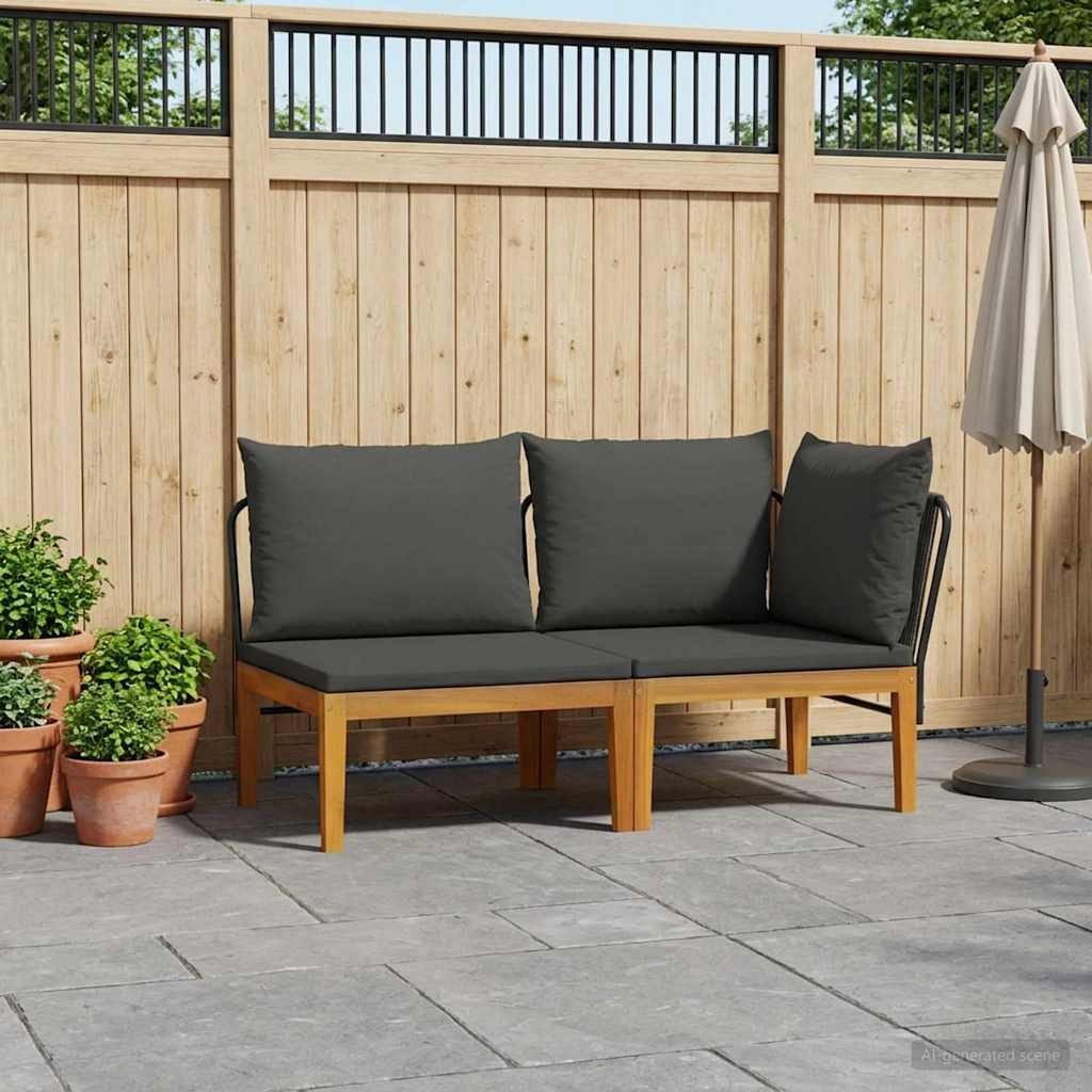vidaXL Coffee Table Solid Acacia Wood Natural 60 x 60 x 30 cm