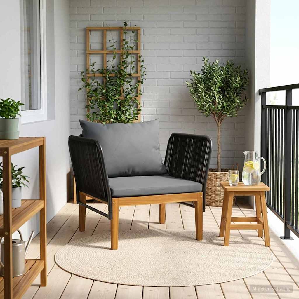 vidaXL Coffee Table Solid Acacia Wood Natural 60 x 60 x 30 cm