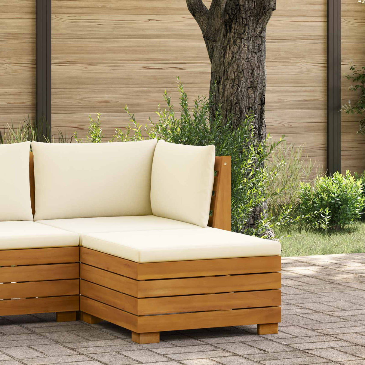 vidaXL Garden Side Table Solid Acacia Wood Brown 60 x 60 x 30 cm