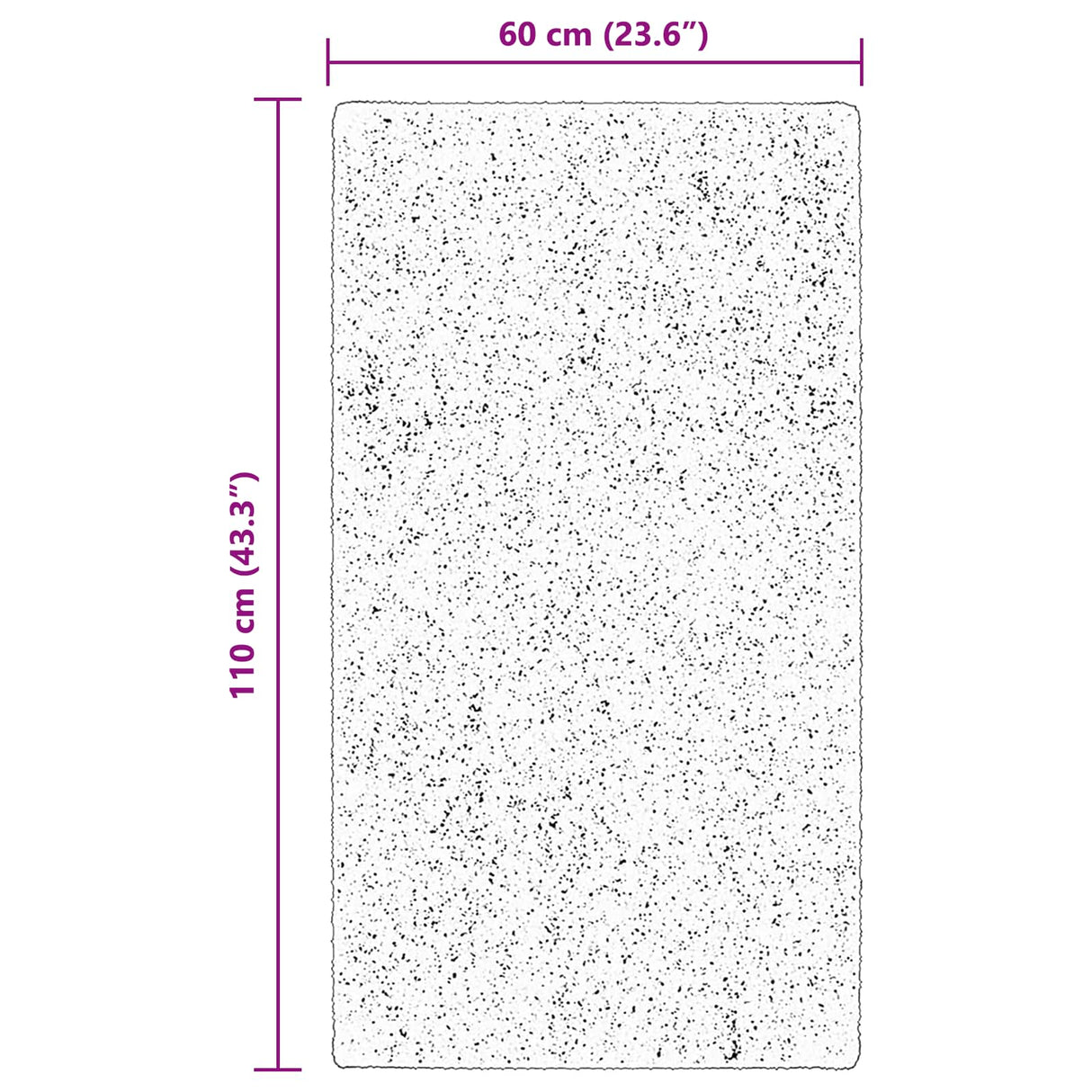 vidaXL Vloerkleed HUARTE laagpolig zacht wasbaar 60x110 cm antraciet