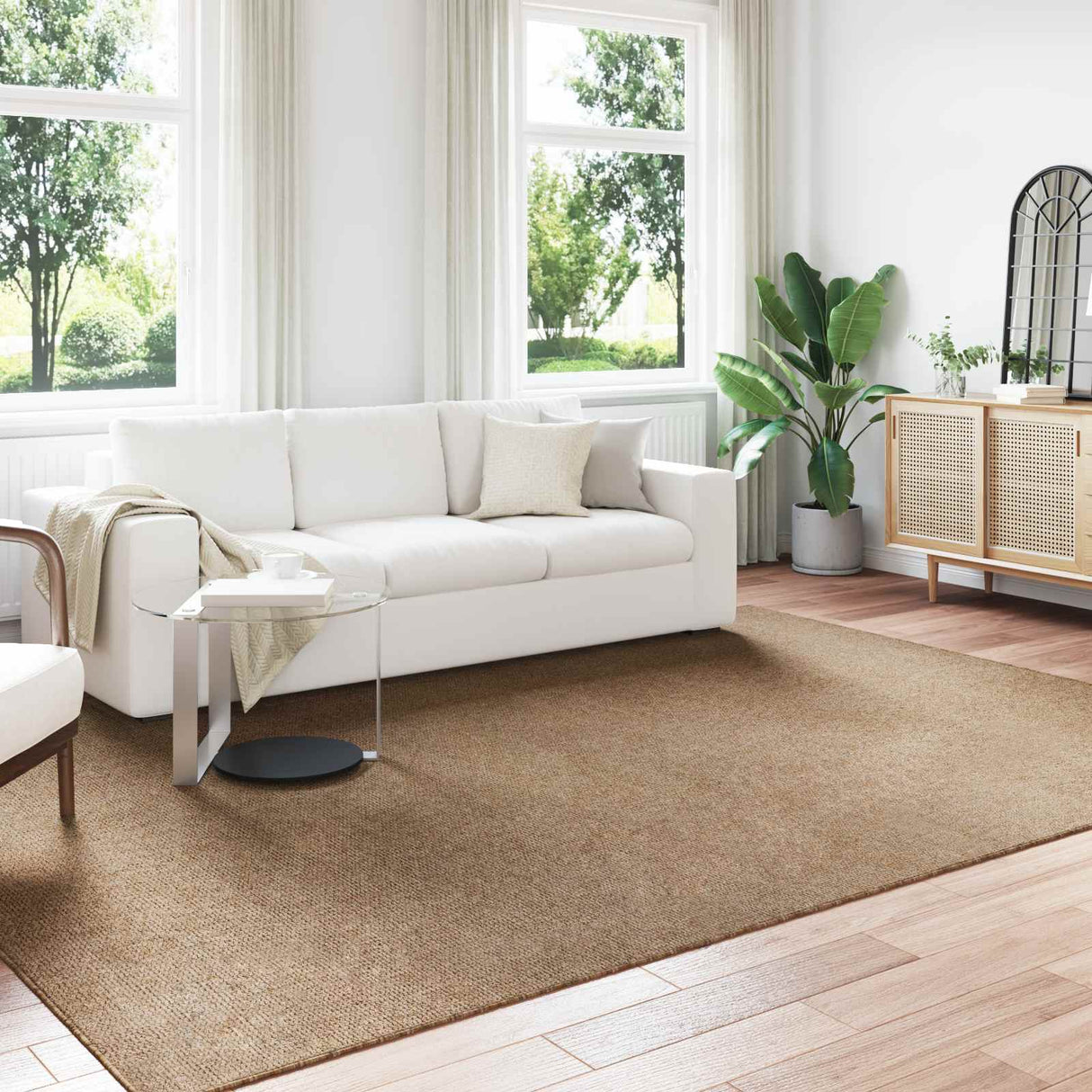 vidaXL Vloerkleden Rechthoekig AGIRA Naturel 150 x 80 cm Polyester