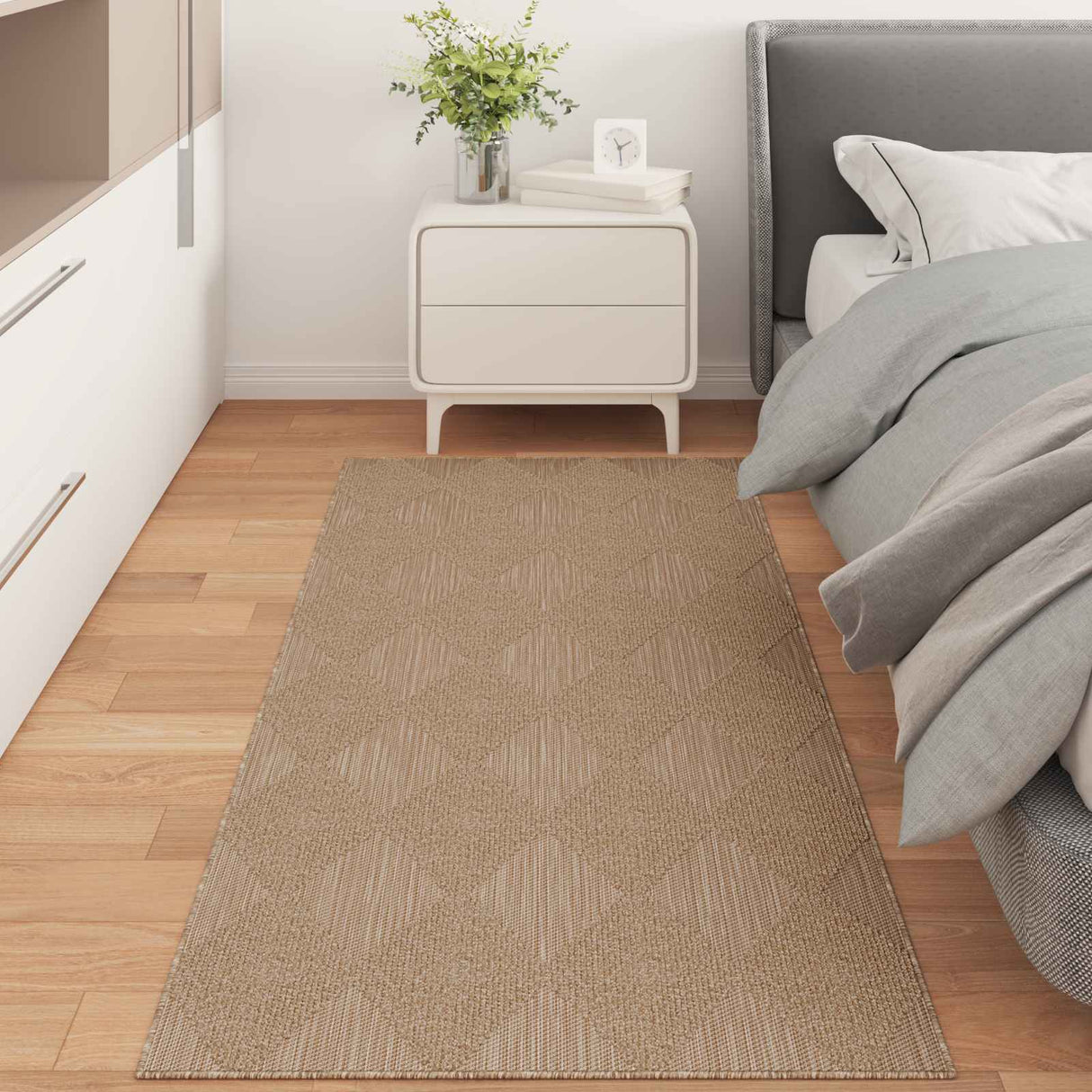 vidaXL Vloerkleden Rechthoekig AGIRA Naturel 150 x 80 cm Polyester