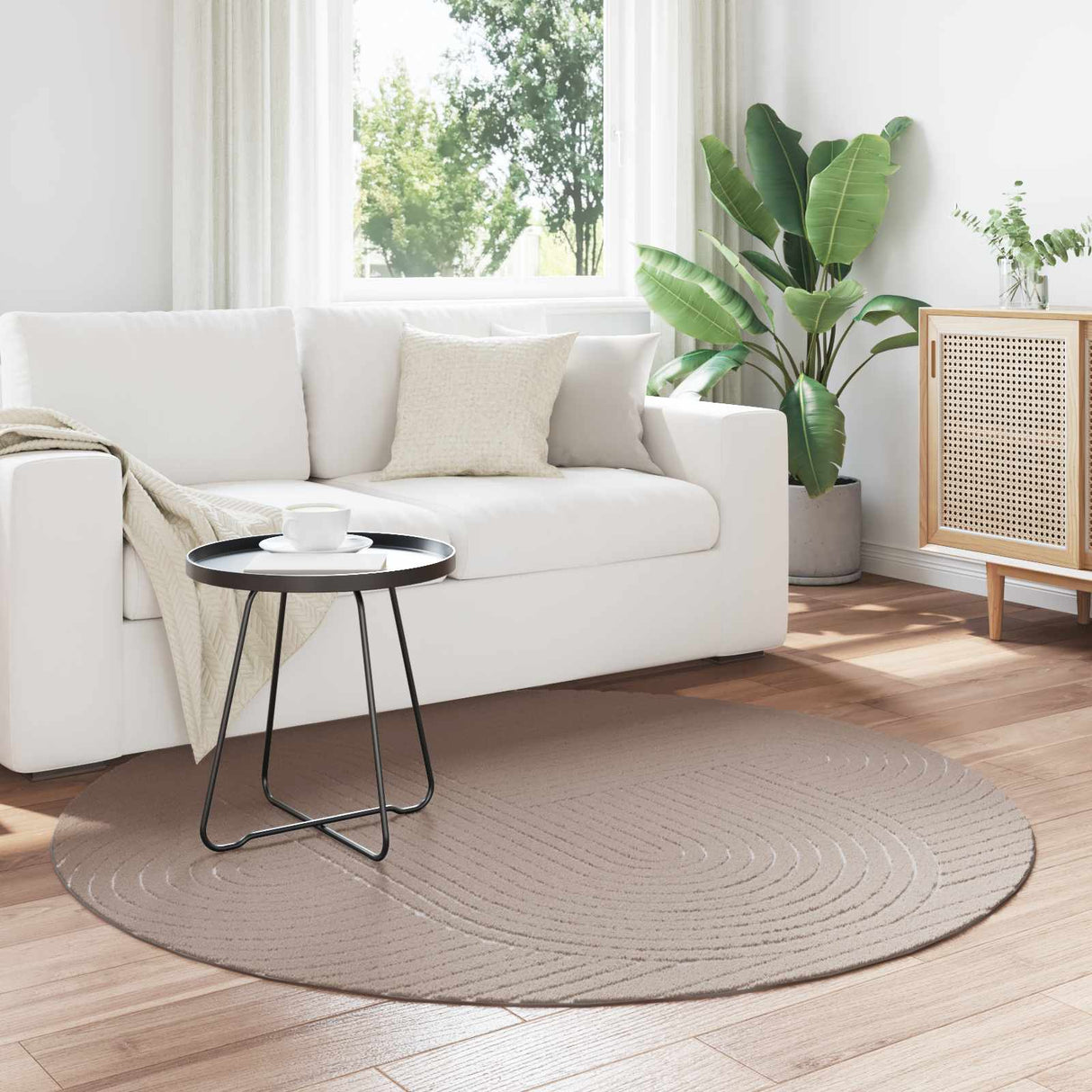 vidaXL Vloerkleden Rechthoekig PALMERAS Crème 150 x 80 cm Polyester