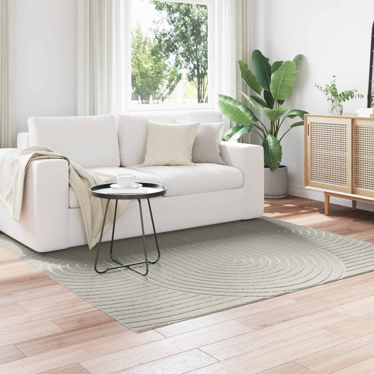 vidaXL Vloerkleden Rechthoekig PALMERAS Crème 150 x 80 cm Polyester