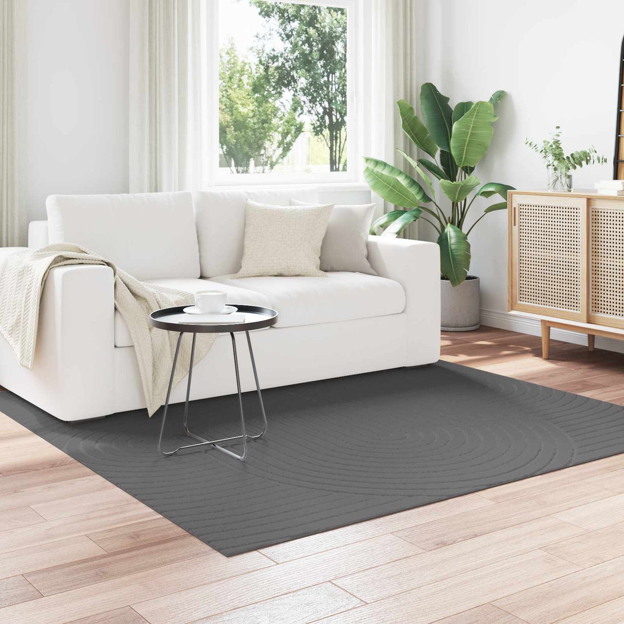 vidaXL Vloerkleden Rechthoekig PALMERAS Crème 150 x 80 cm Polyester