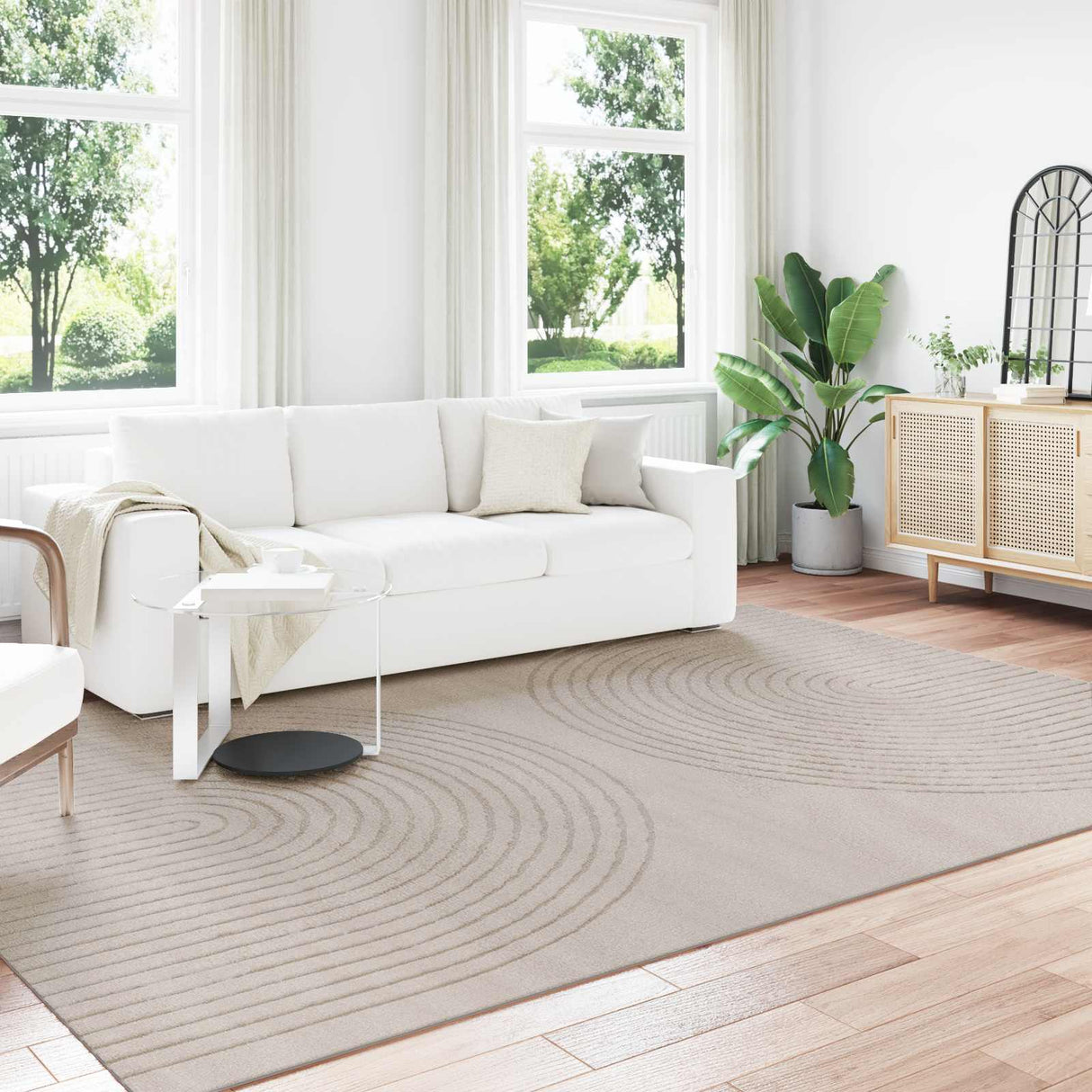 vidaXL Vloerkleden Rechthoekig GALATI Crème 150 x 80 cm Polyester