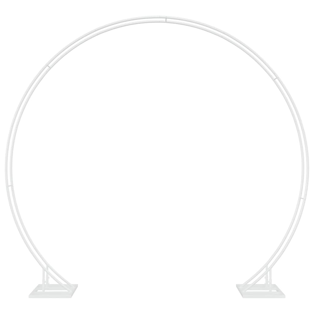 vidaXL Wedding Arch White 220 x 45 x 200 cm Steel