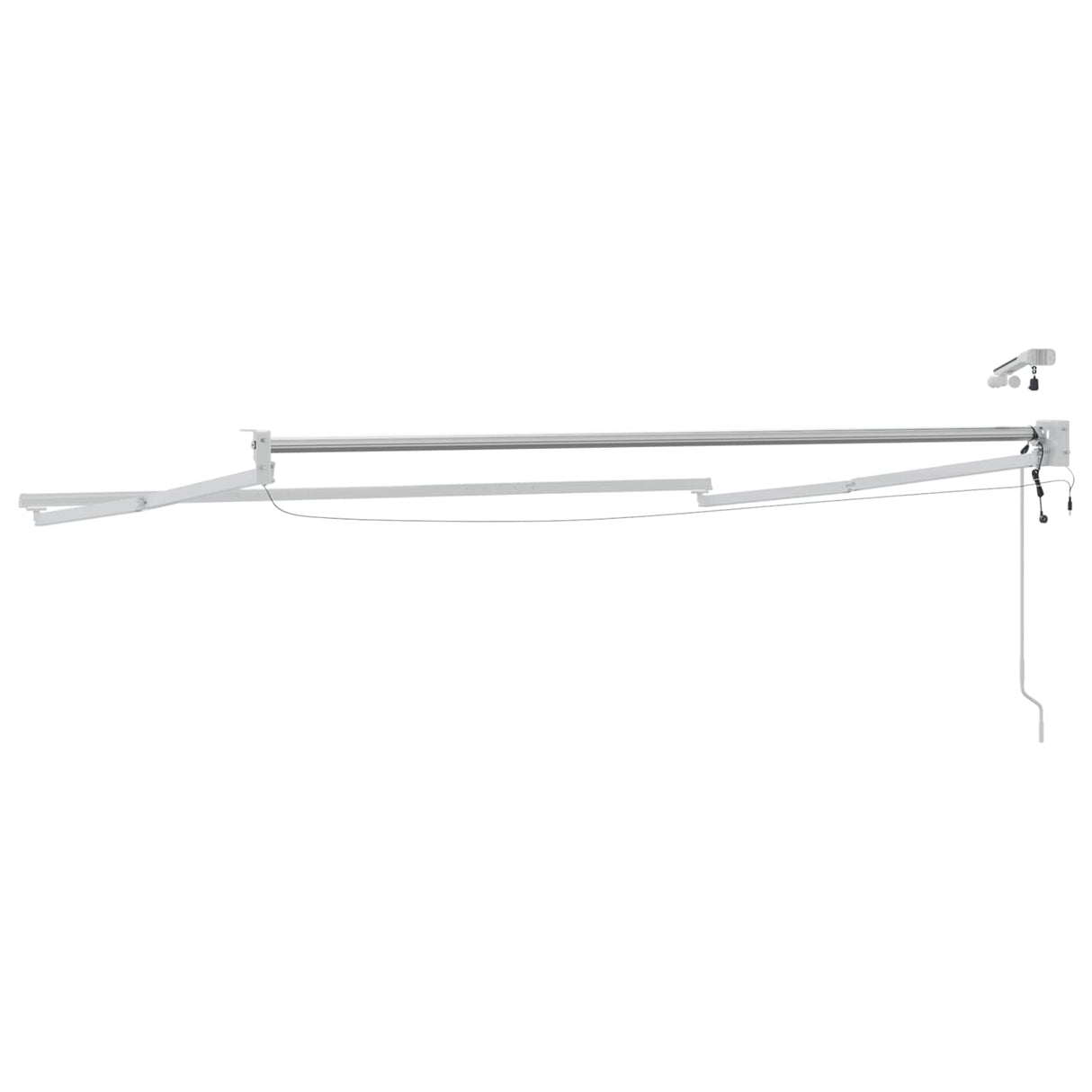 vidaXL Elektrisch Uittrekbaar Markies Frame Wit 2,5 x 2 m Aluminium