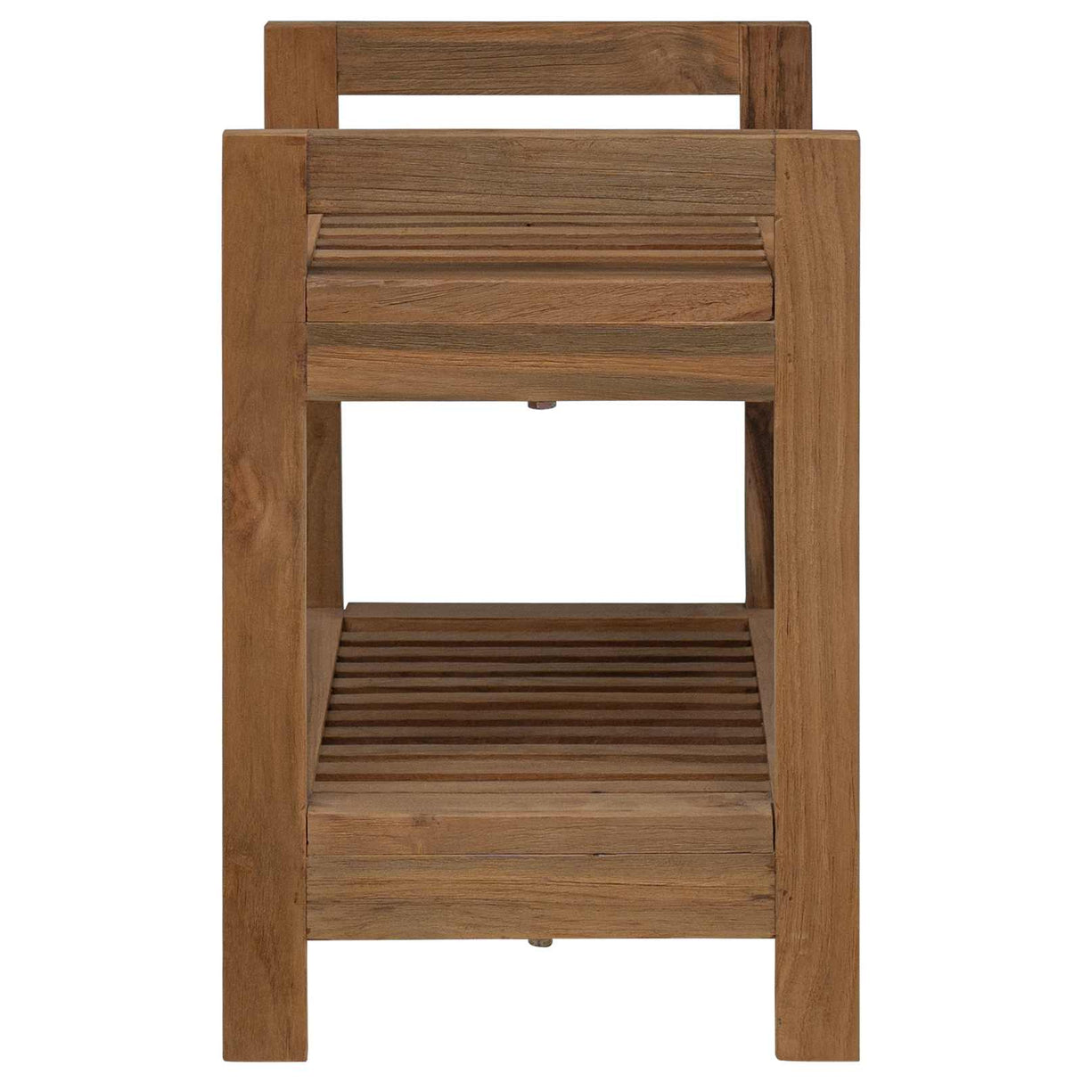 vidaXL Badkamerrek Naturel 45 x 30 x 45 cm Massief Teakhout