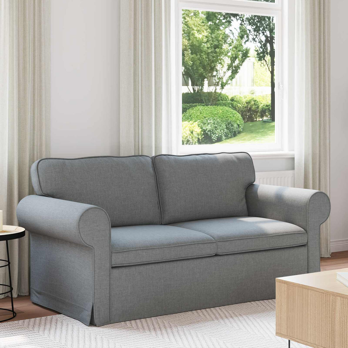 vidaXL Sofa Light Grey 95 x 82 x 80 cm Fabric