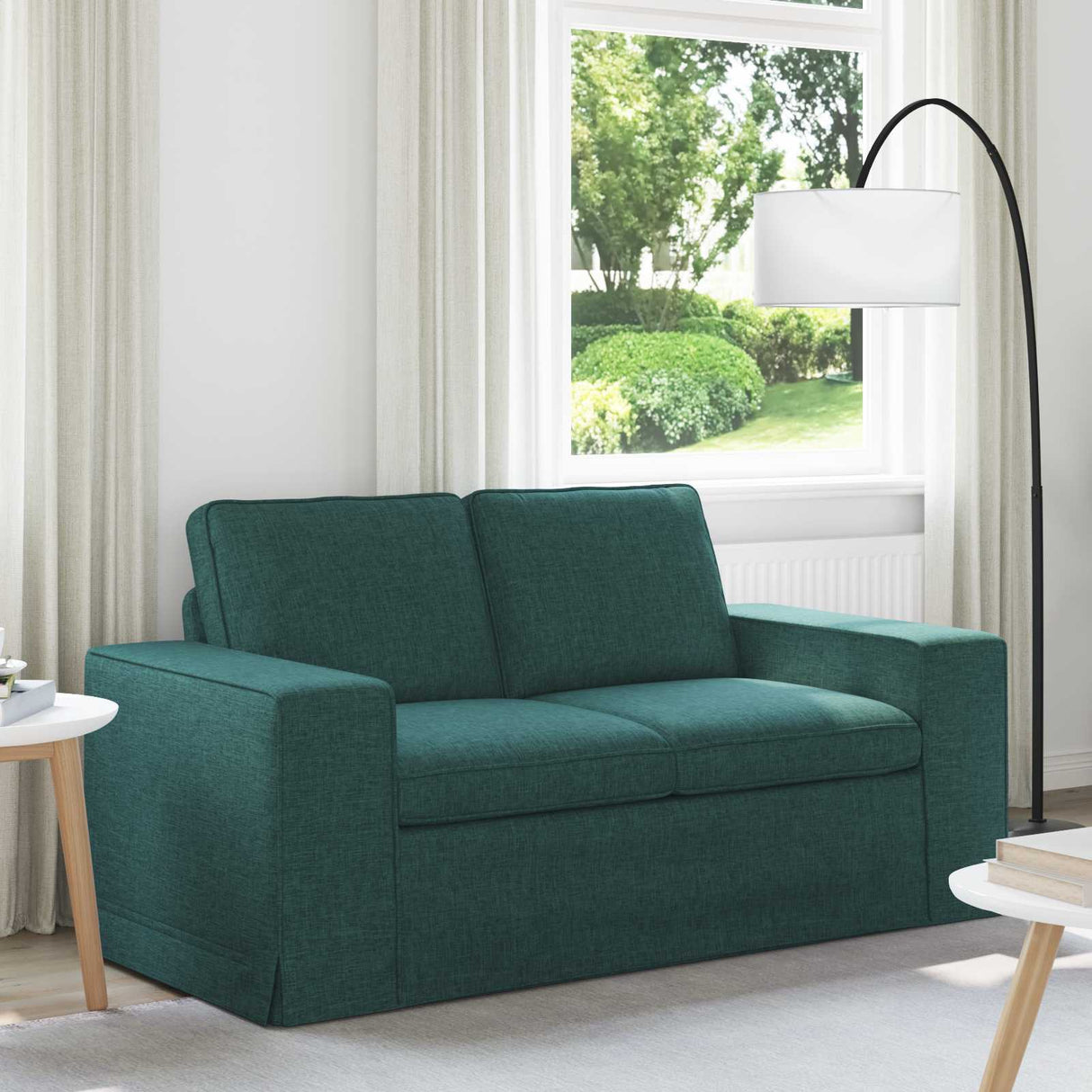 vidaXL Bank Lichtgrijs 103 x 80 x 82 cm Stof