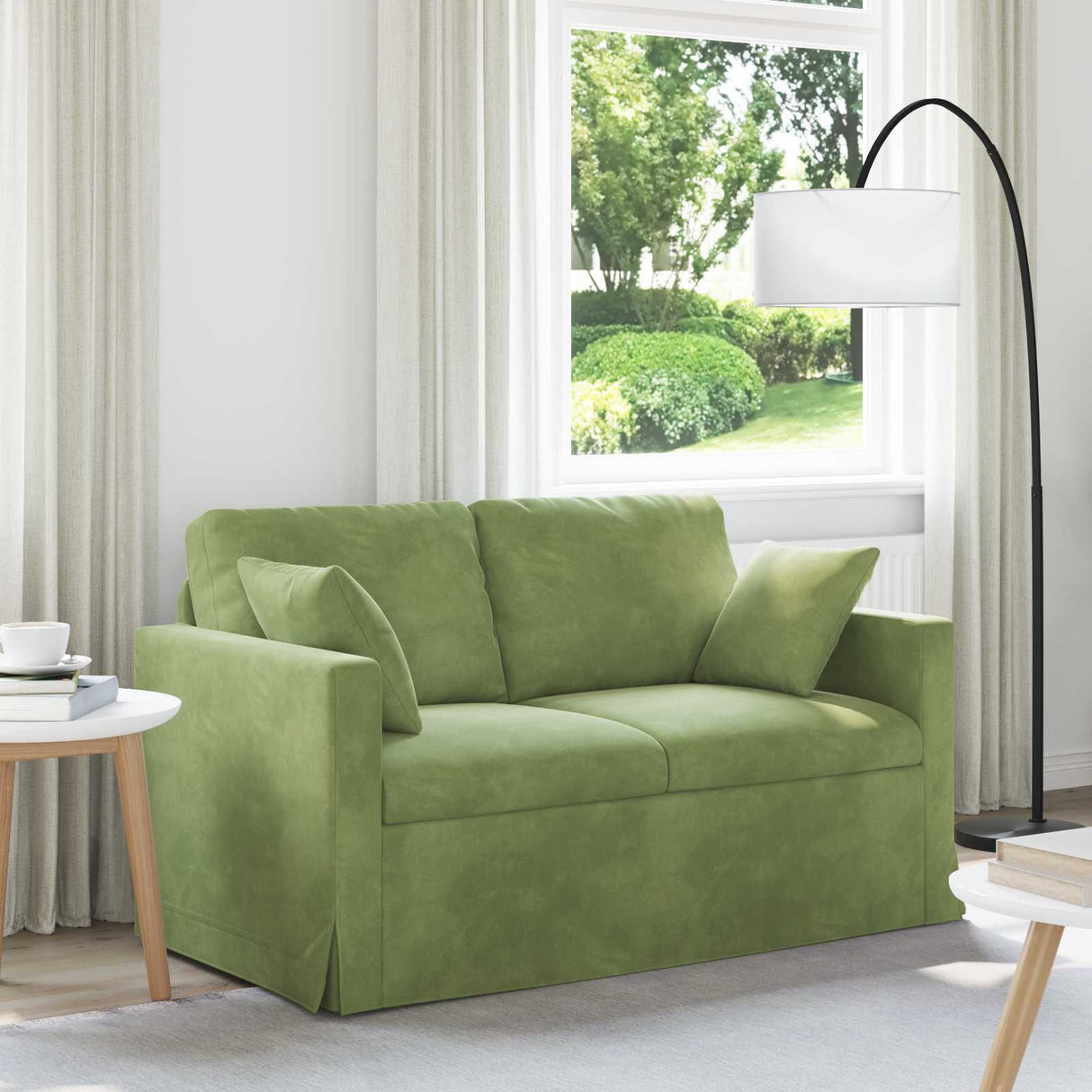 vidaXL Bank Lichtgrijs 78 x 78 x 80 cm Fluweel