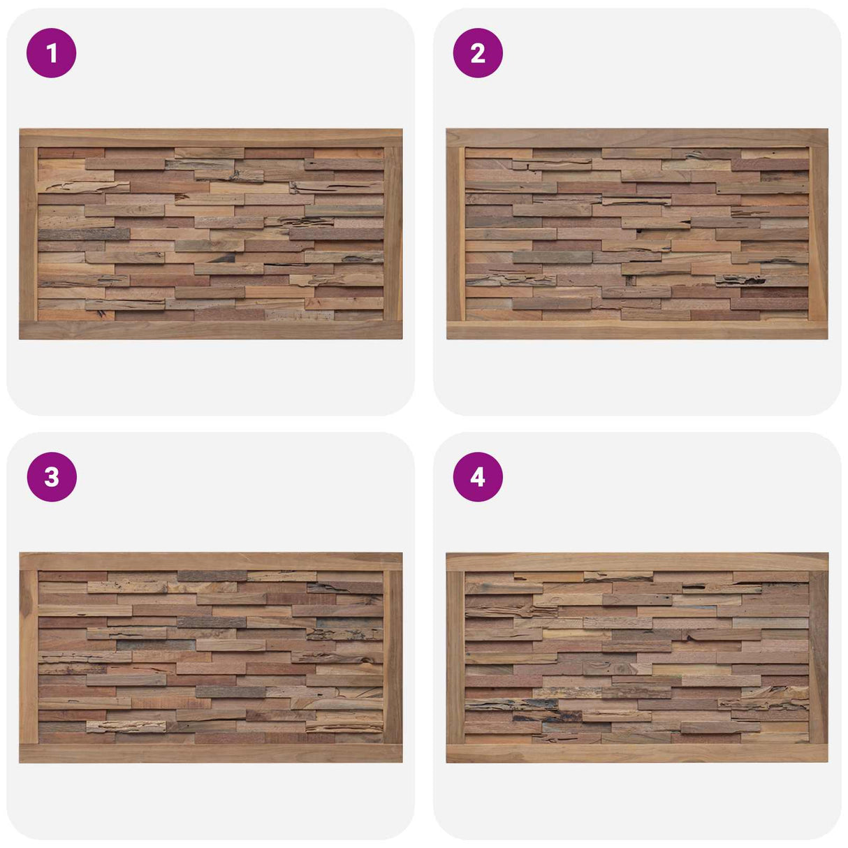 vidaXL Bed Hoofdbord Naturel Massief Teakhout