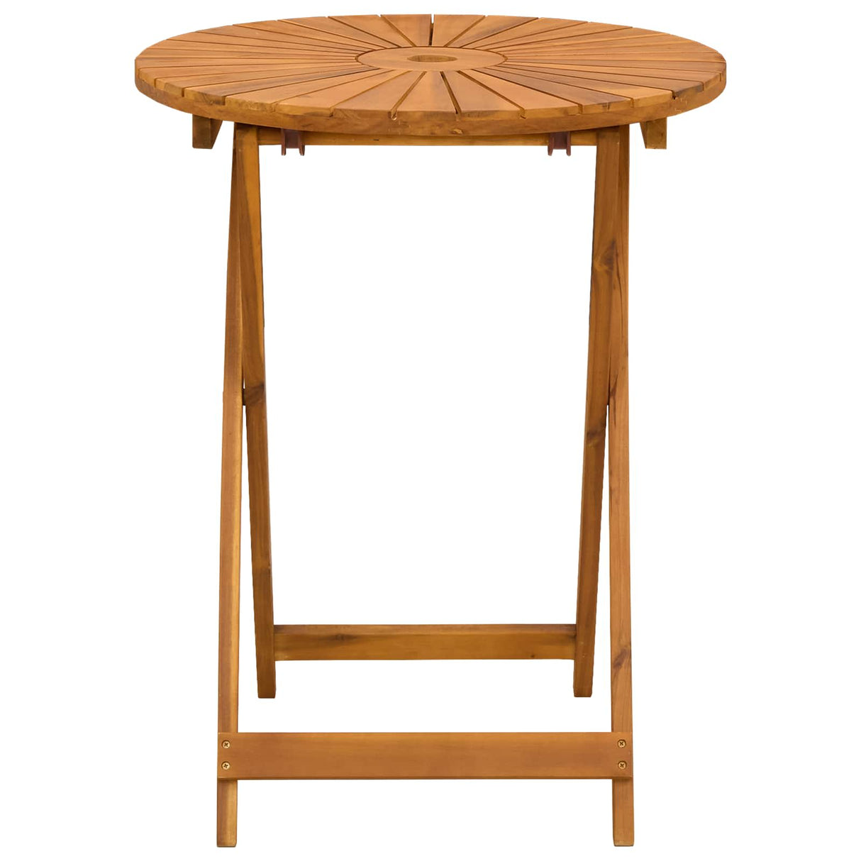 vidaXL Vouwtuin Tafel Naturel Ø60 x 75 cm Massief Acacia Hout