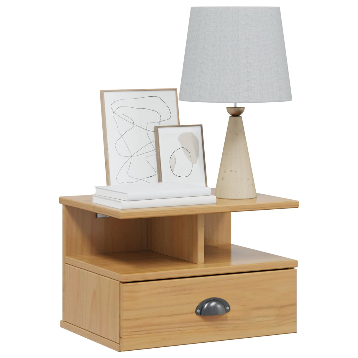 vidaXL Nachtkastje Honing bruin 40 x 31 x 27 cm Massief vurenhout