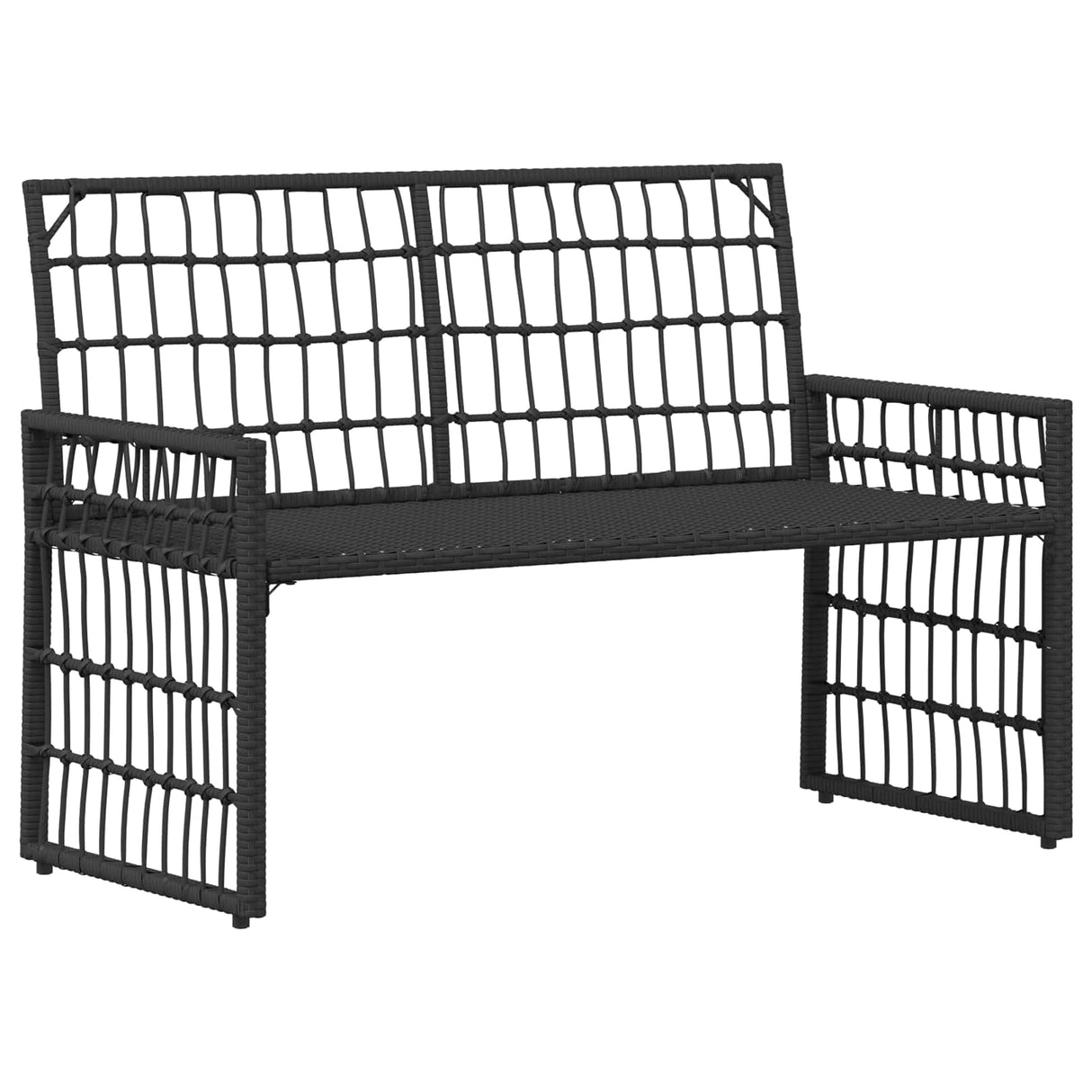 vidaXL Buitenmeubels set 4 pcs Zwart en Donker Grijs