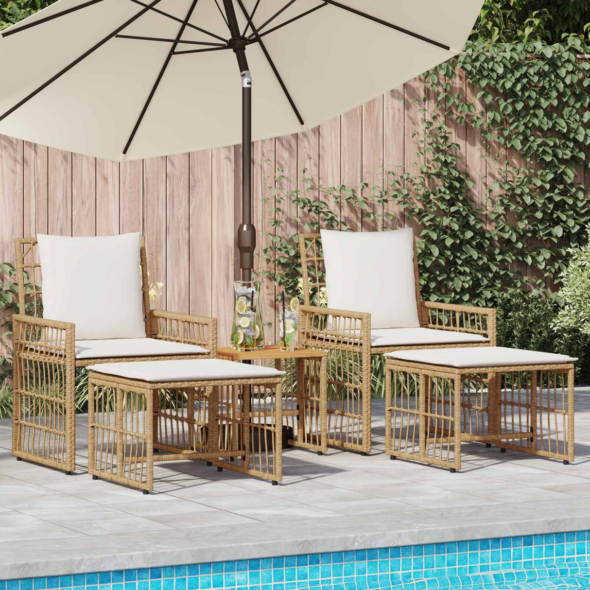 vidaXL Buitenmeubels set 4 pcs Zwart en Donker Grijs
