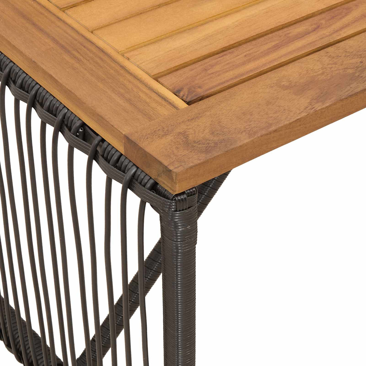 vidaXL Buitenmeubels set 4 pcs Zwart en Crème Wit poly rattan