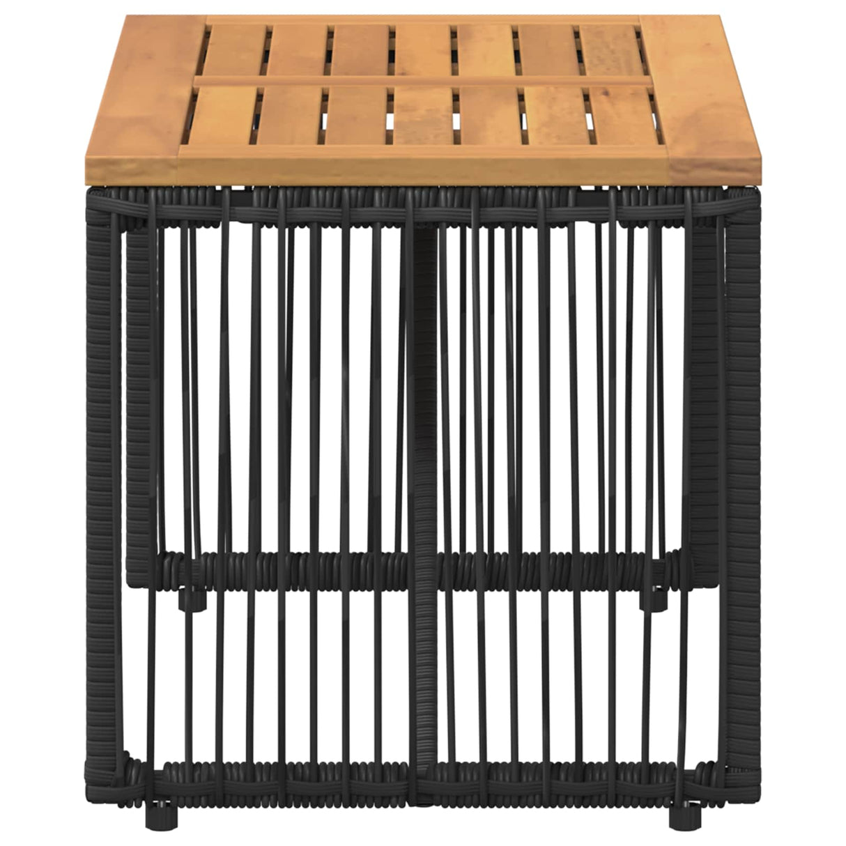 vidaXL Tuin Tafel Zwart en Bruin 80 x 40 x 40 cm poly rattan