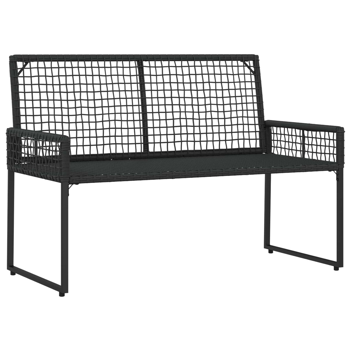 vidaXL Outdoor Lounge Set with Cushions 5 pcs Black and White