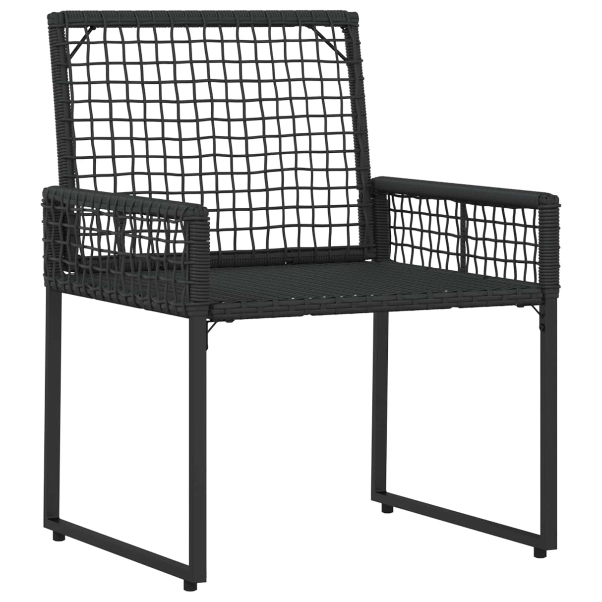 vidaXL Outdoor Lounge Set with Cushions 5 pcs Black and White
