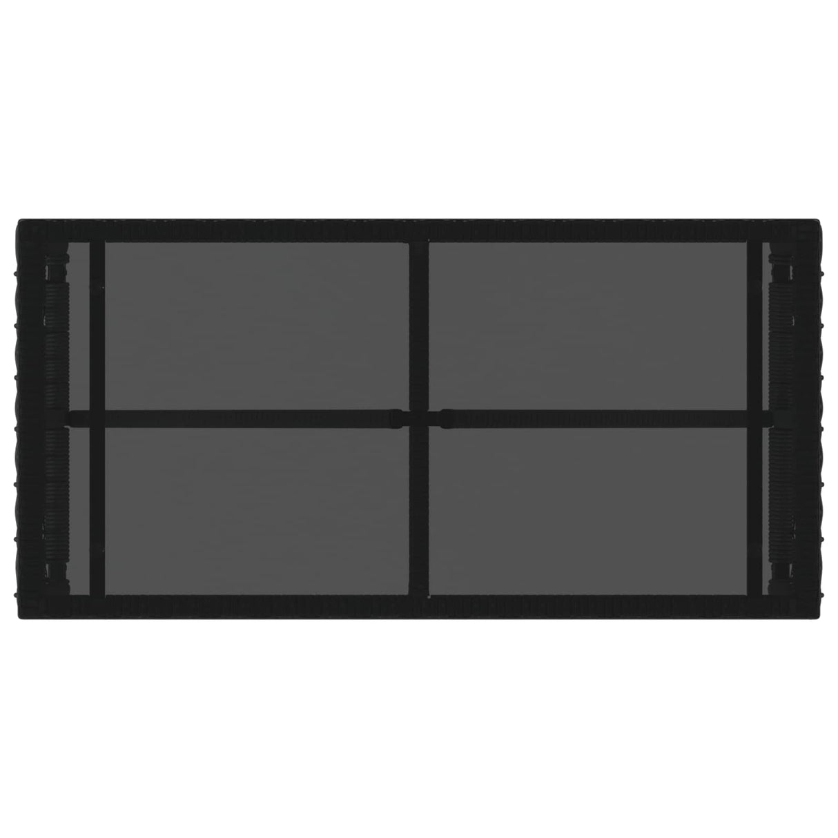 vidaXL Garden Table Black 80 x 40 x 40 cm PE Rattan and Glass