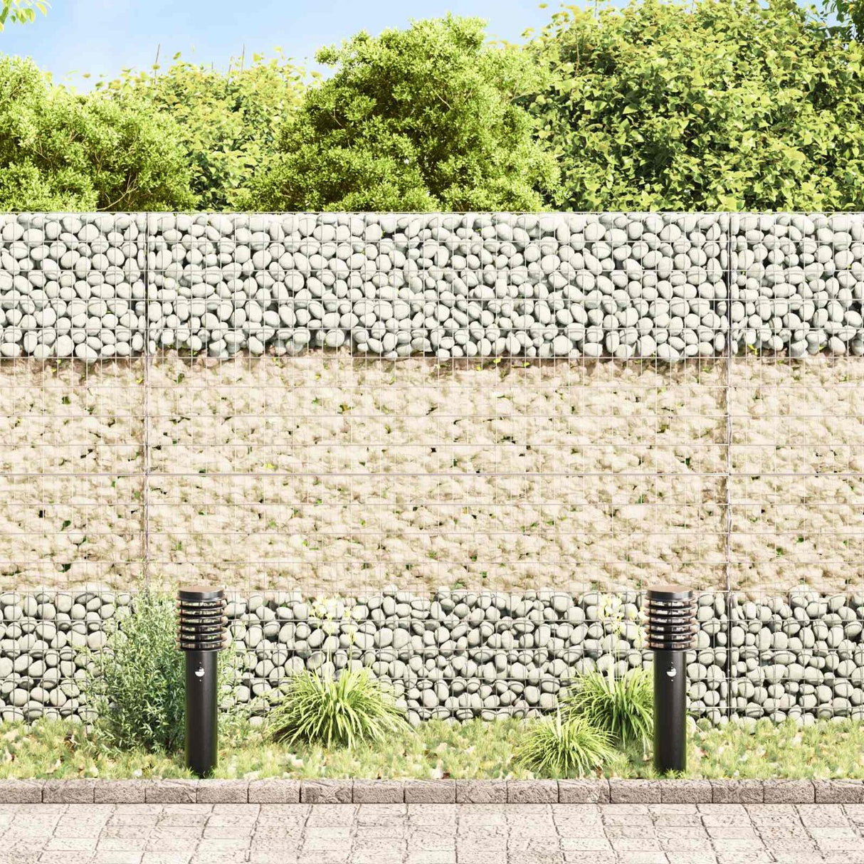 vidaXL Gabion Stones 25 kg Green 60-120 mm Glass