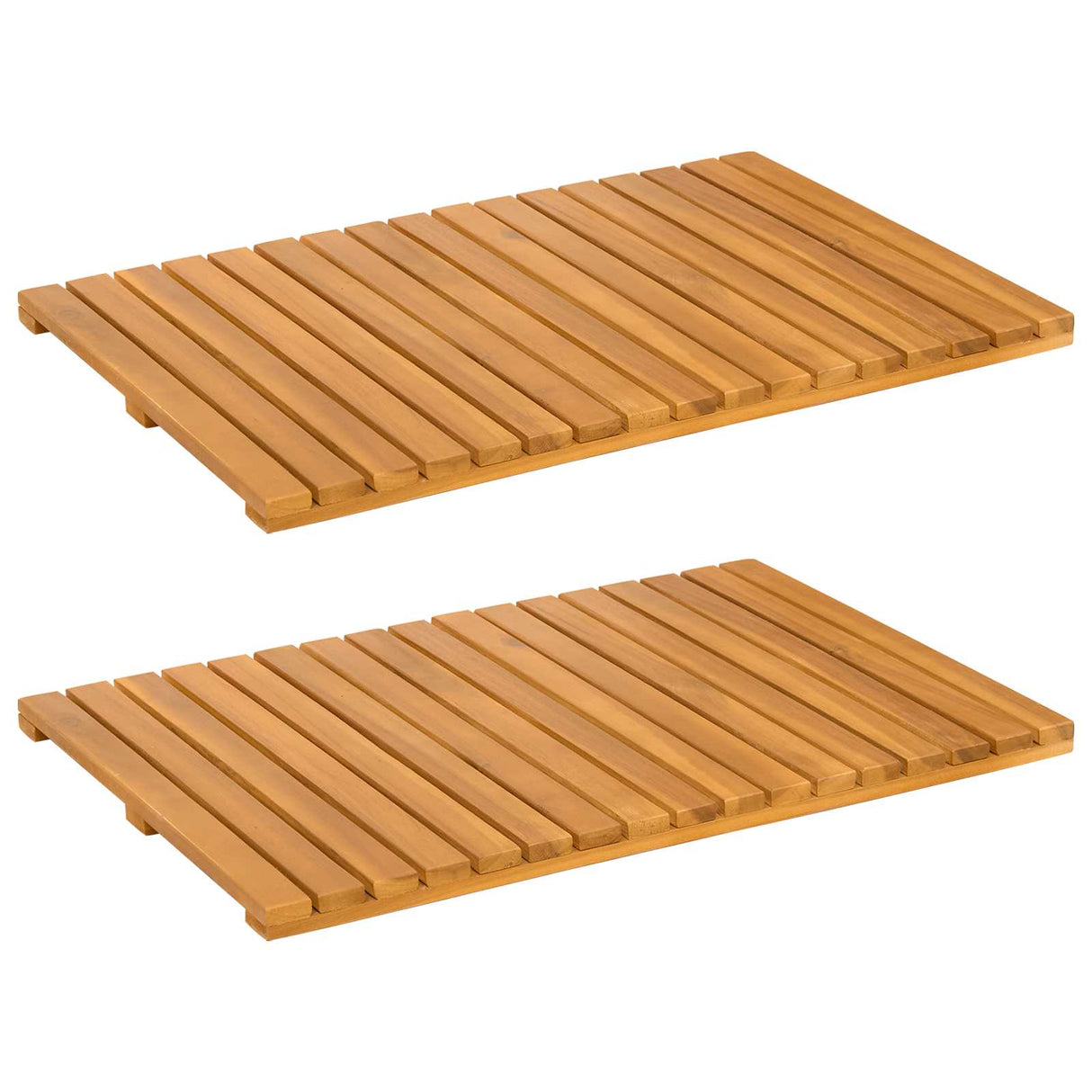 vidaXL Bath Mat Solid Brown 60 x 40 cm Wood