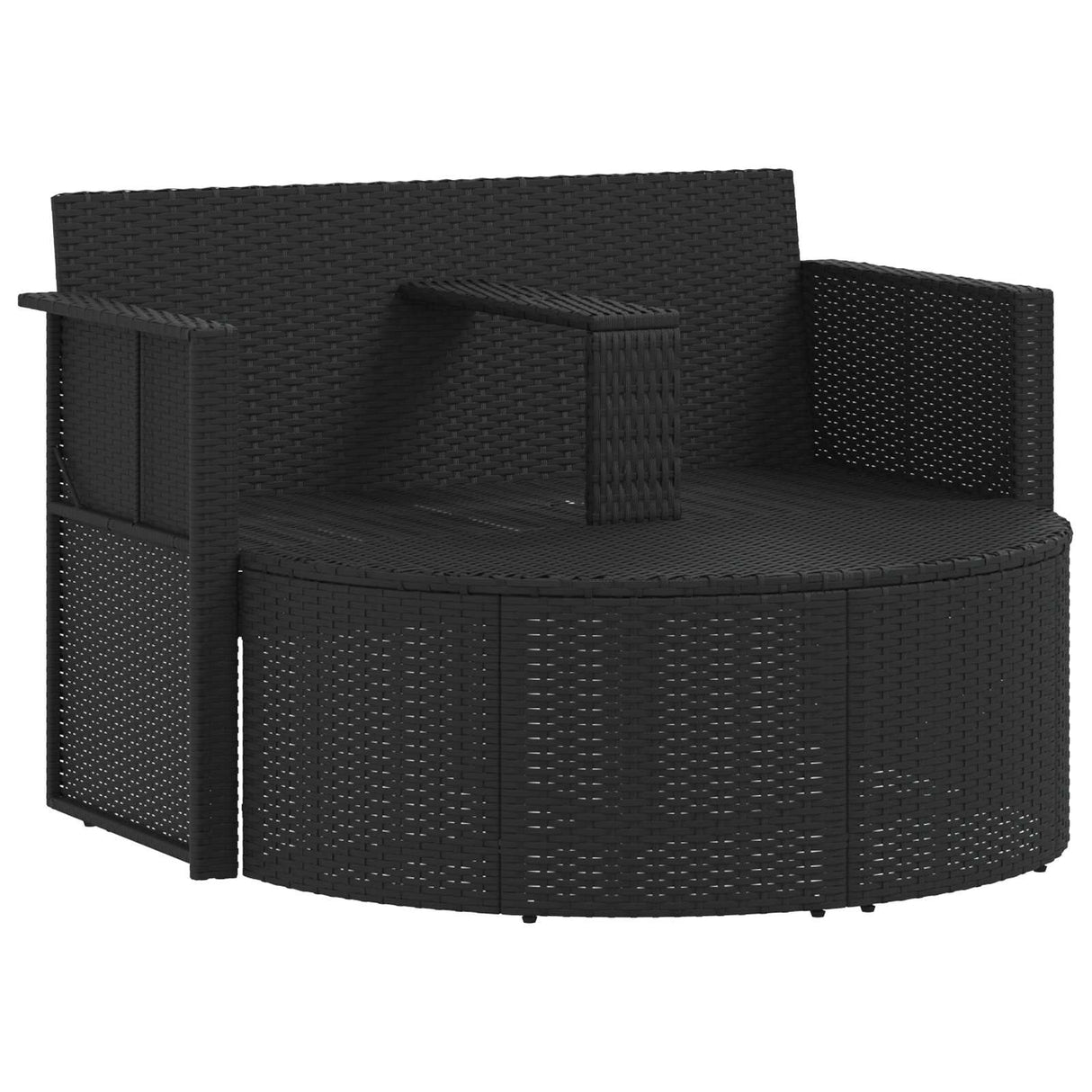 vidaXL Garden Sofa with cushions 8 pcs Grey and Navy Blue poly rattan