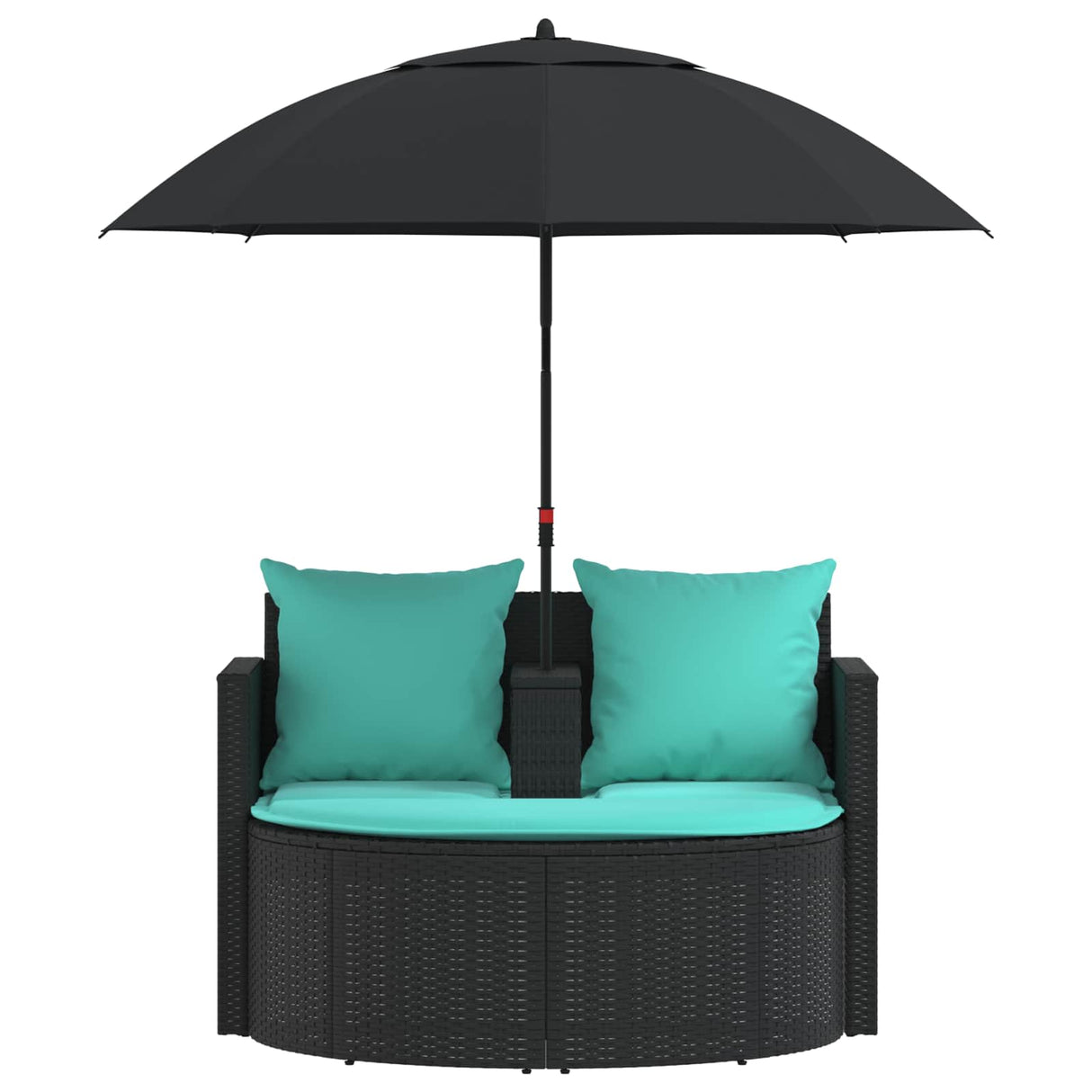 vidaXL Garden Sofa with cushions 8 pcs Grey and Navy Blue poly rattan