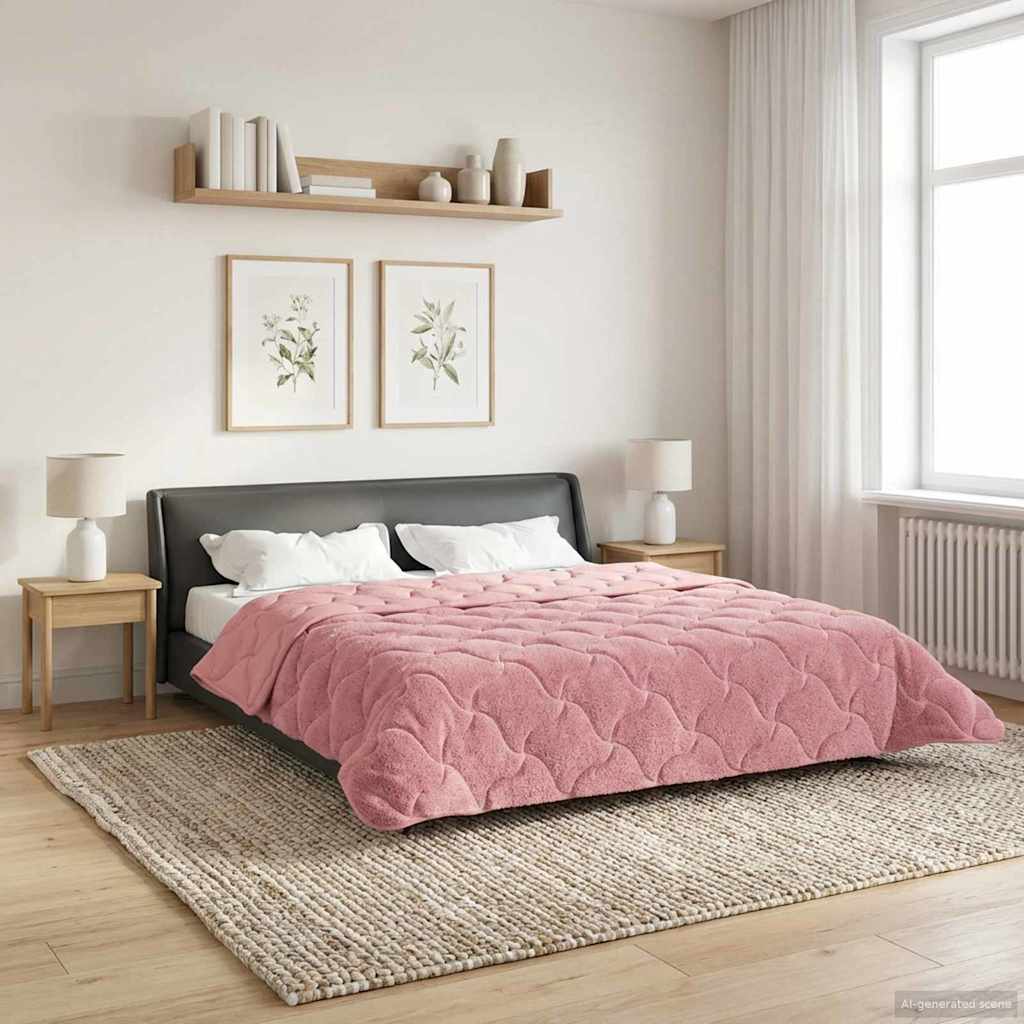 vidaXL Volledig Jaar Dekbed Gekwilt Antraciet 135 x 200 cm
