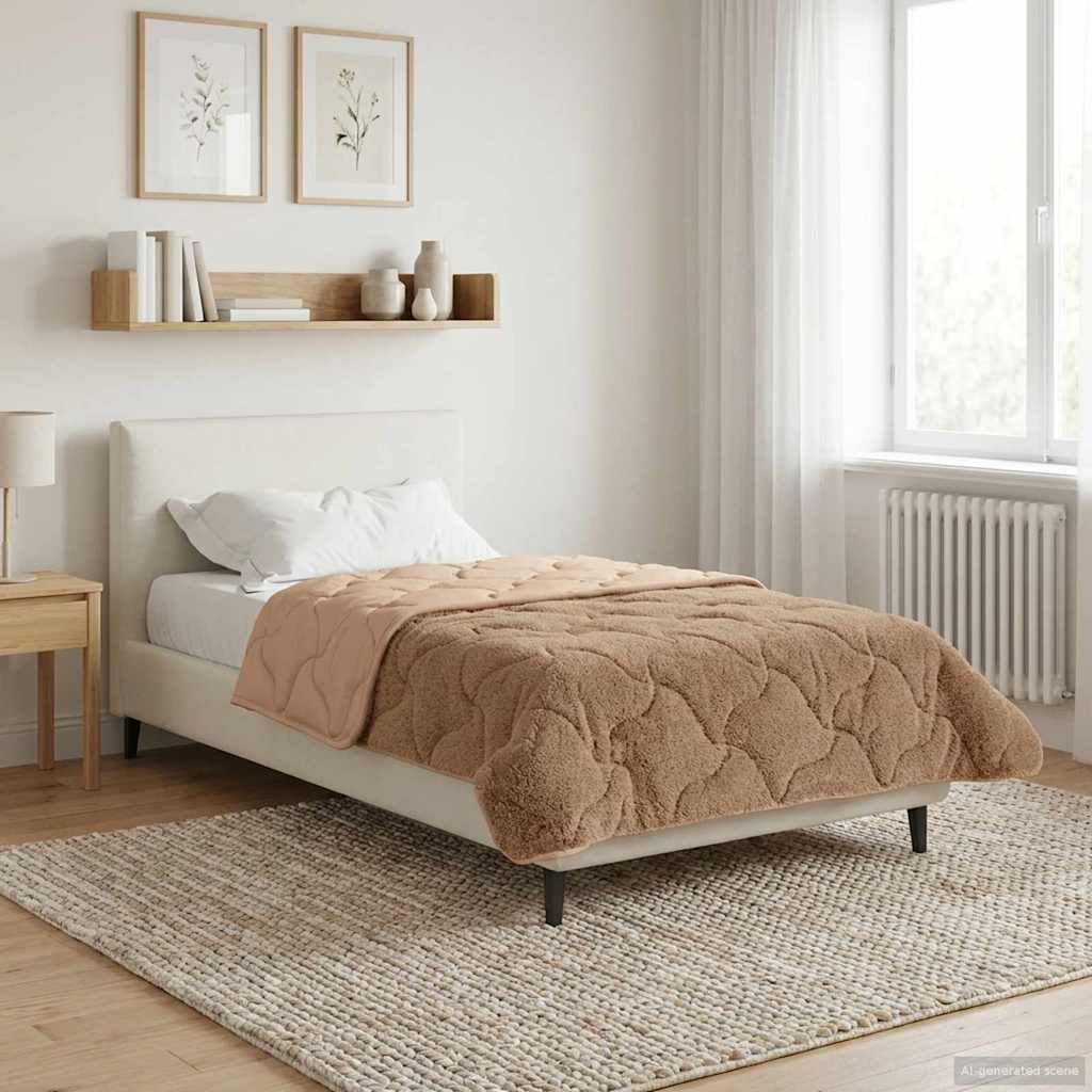 vidaXL Volledig Jaar Dekbed Gekwilt Antraciet 135 x 200 cm