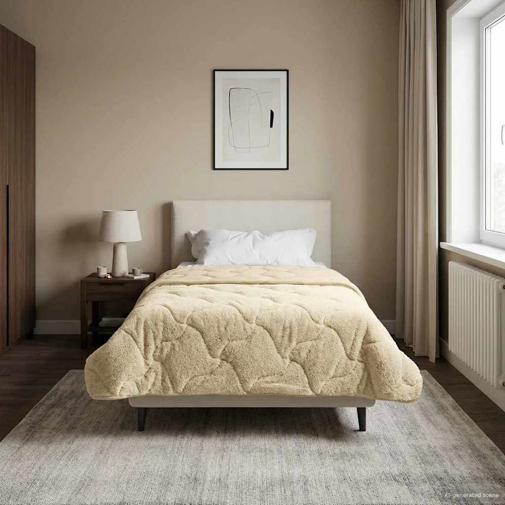 vidaXL Volledig Jaar Dekbed Gekwilt Antraciet 135 x 200 cm