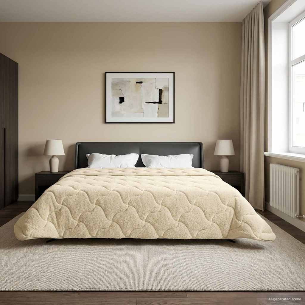 vidaXL Volledig Jaar Dekbed Gekwilt Antraciet 135 x 200 cm