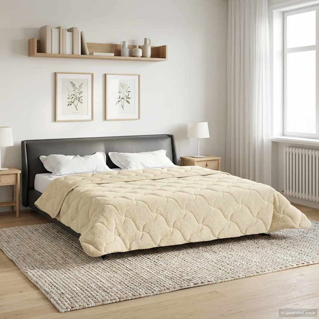 vidaXL Volledig Jaar Dekbed Gekwilt Antraciet 135 x 200 cm