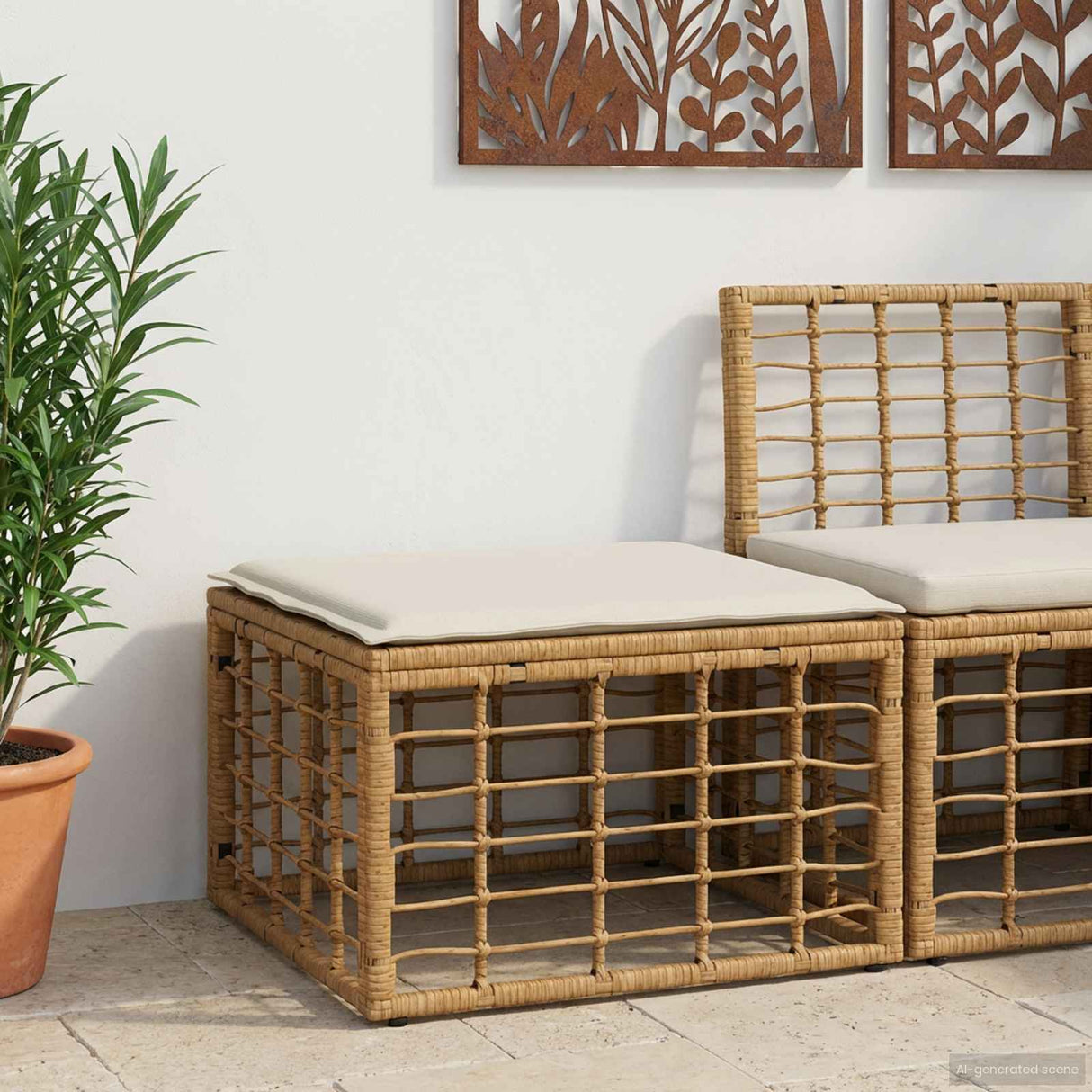 vidaXL Modulair Buitenkant Hoekbank Eenheid Zwart poly rattan