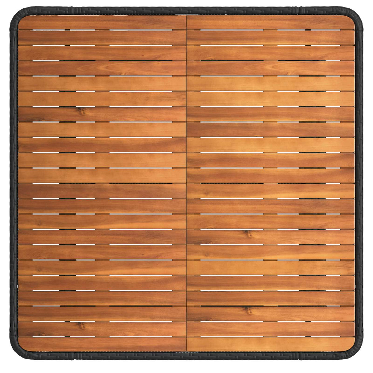 vidaXL Tuin Eettafel Set 3 pcs Zwart en Grijs Poly Riet en Acacia Hout
