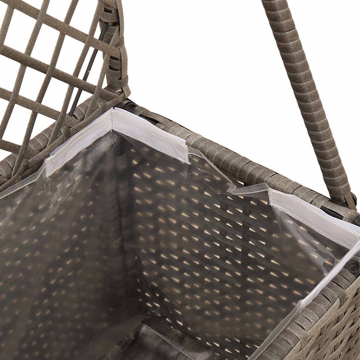 vidaXL Tuinplanter met Trellis Grijs 35 x 30 x 135 cm poly rattan