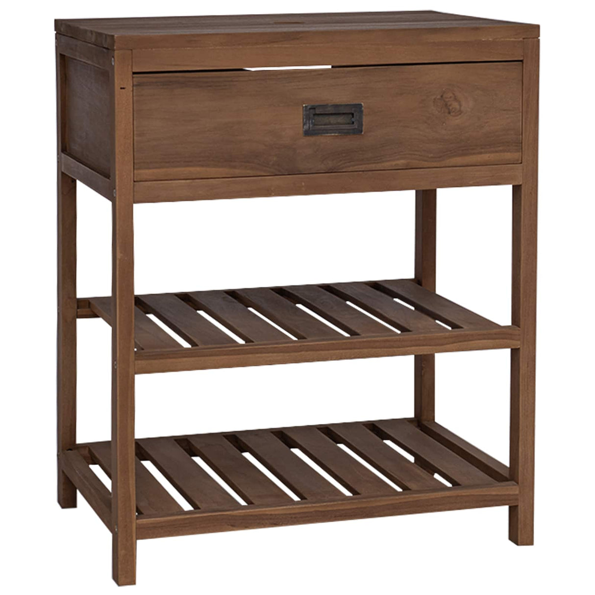 vidaXL Badkamerkast Naturel 60 x 45 x 75 cm Massief Teakhout