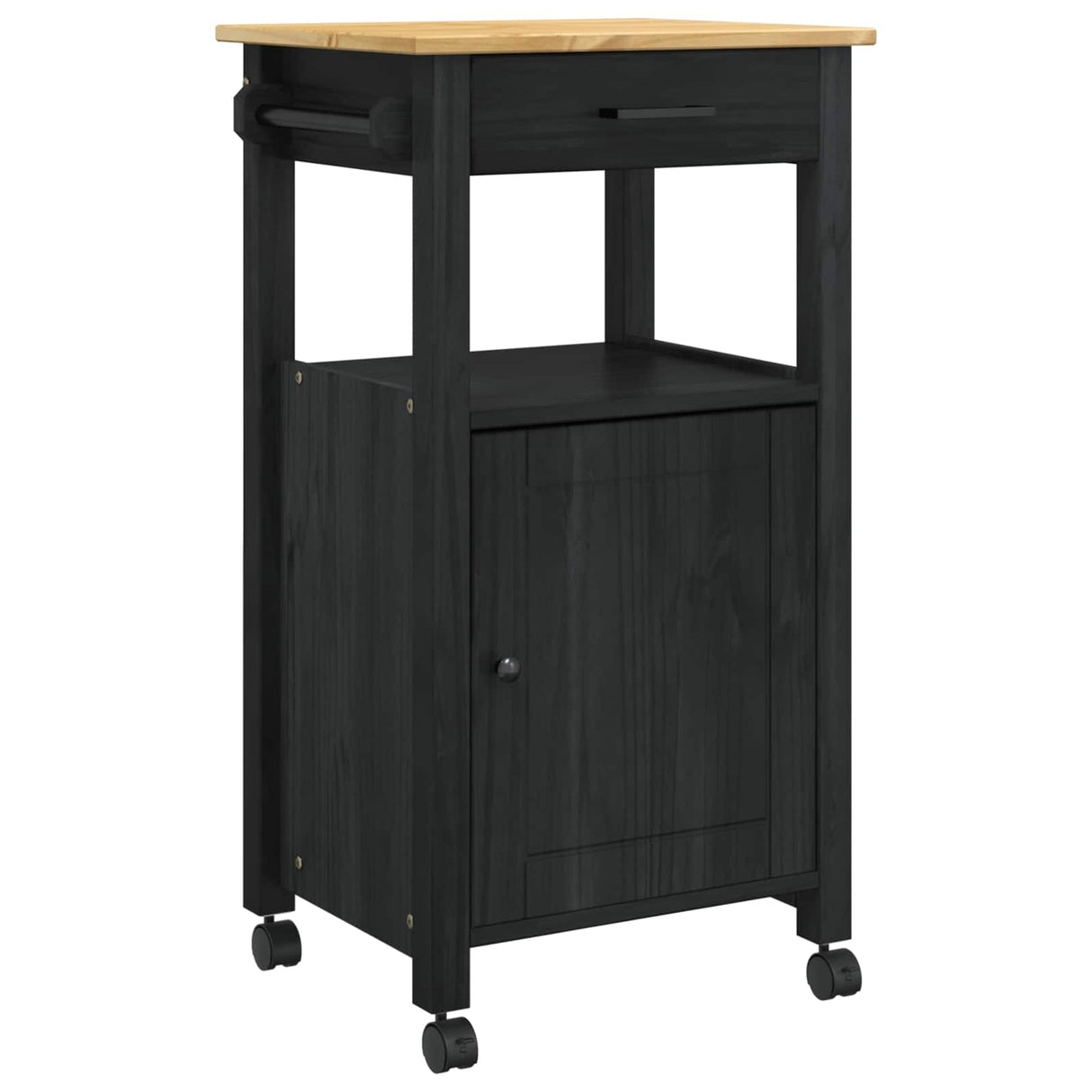 vidaXL Keukentrolley MONZA 48x40x88,5 cm massief grenenhout