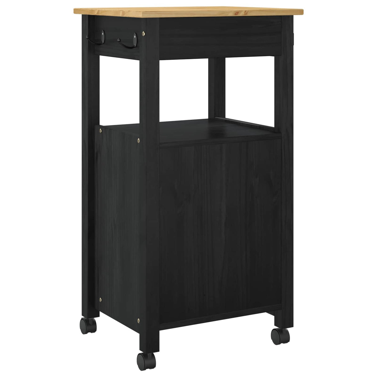 vidaXL Keukentrolley MONZA 48x40x88,5 cm massief grenenhout