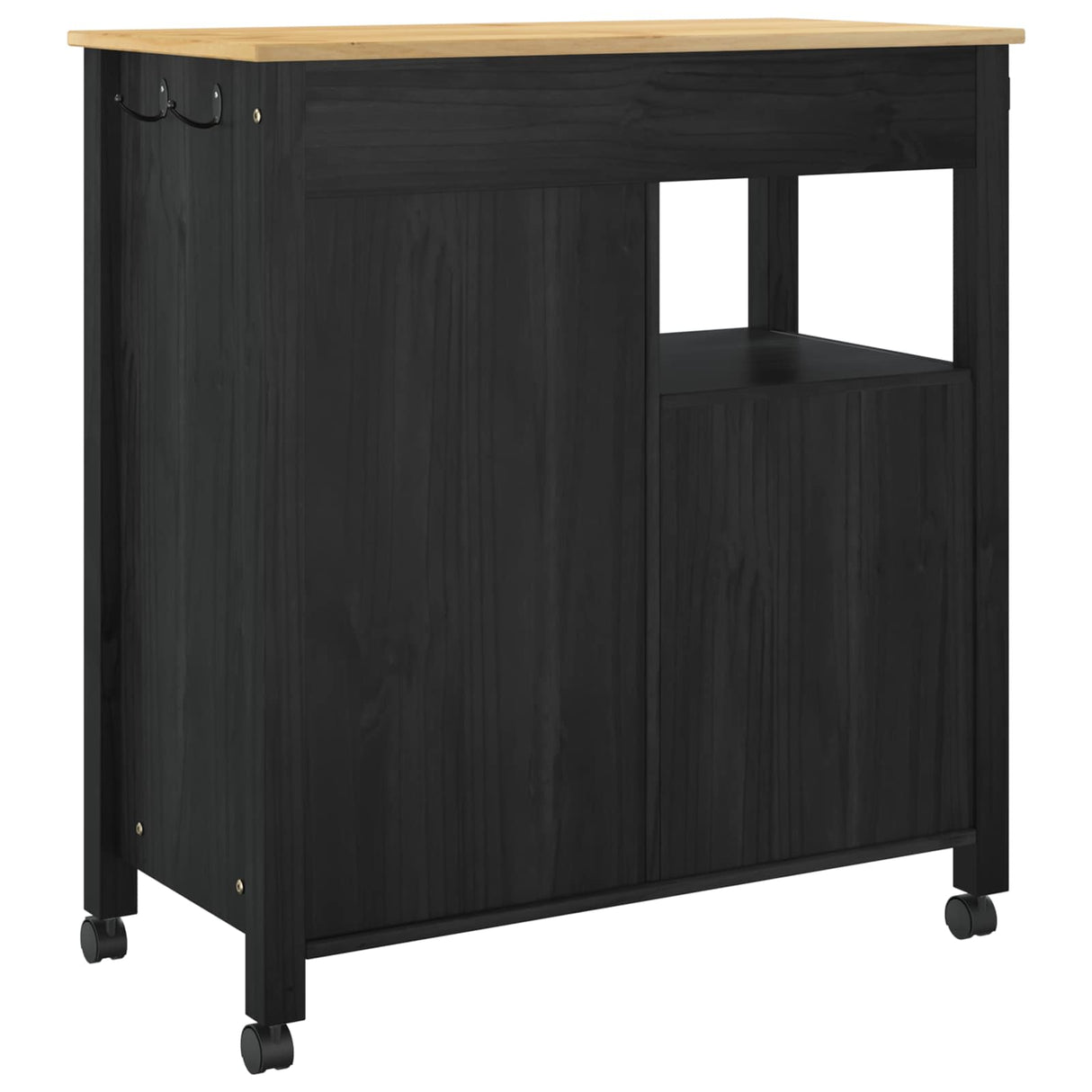 vidaXL Keukentrolley MONZA 84x40x88,5 cm massief grenenhout