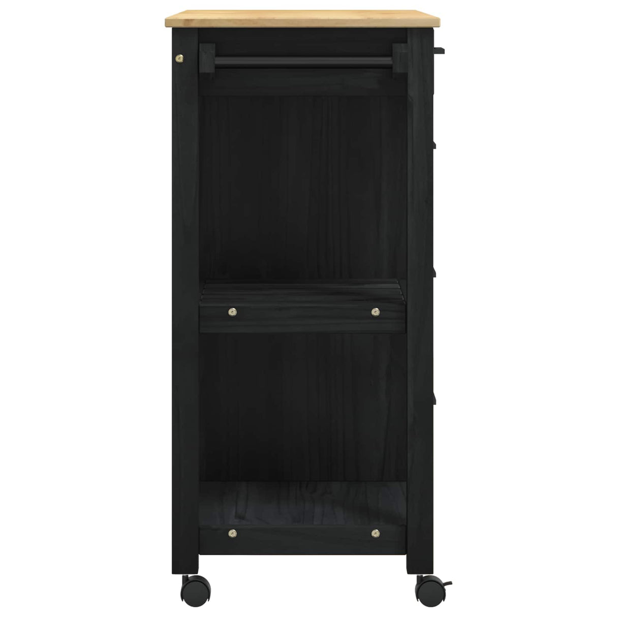 vidaXL Keukentrolley MONZA 84x40x88,5 cm massief grenenhout