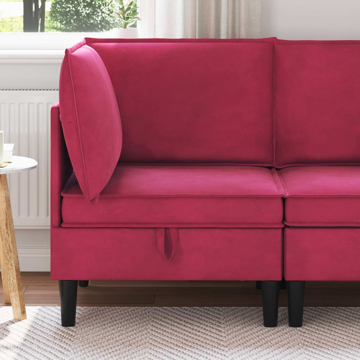 vidaXL Sofa with Storage Light Grey Velvet