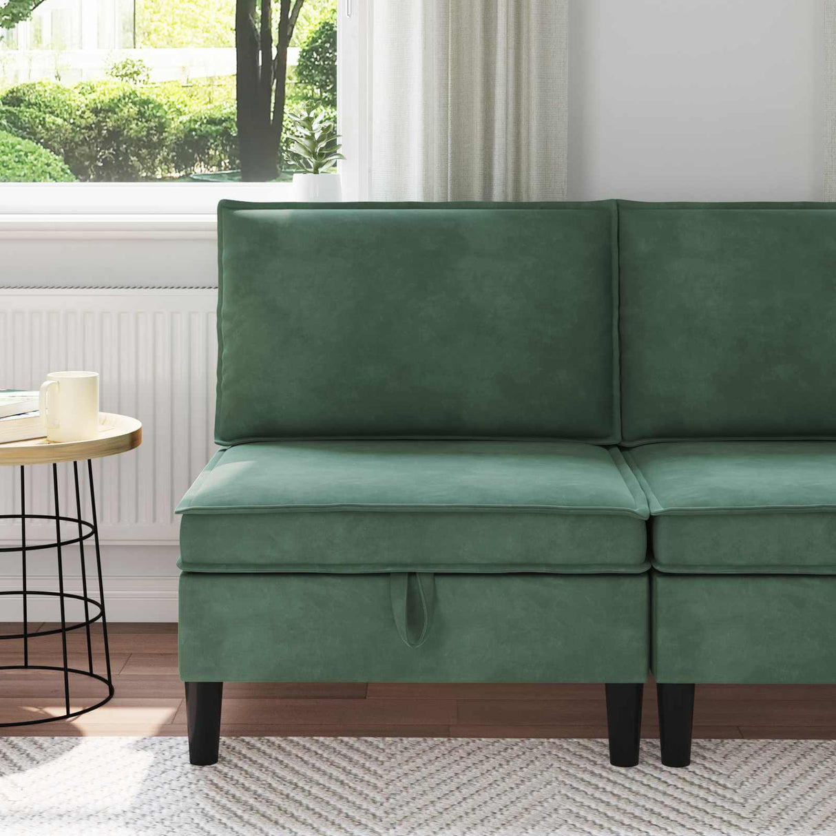 vidaXL Sofa with Storage Light Grey Velvet